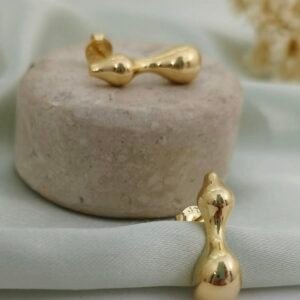 BRINCO ORGÂNICO BANHADO A OURO 18K