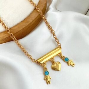 COLAR ELO PORTUGUÊS EM VERNIZ ITALIANO PERSONALIZADO 2 MENINOS